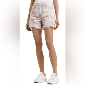 River Island floral cut off boyfriend denim Shorts